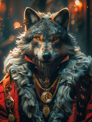Wolf boss van Cheeky Bunny, Afdruk te koop op Singulart