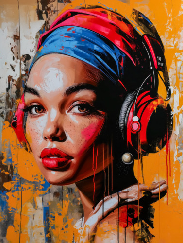 Girl with a Pearl Earring pop de Cheeky Bunny, Pintura a la venta en Singulart