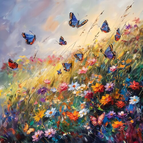 Butterflies by Cheeky Bunny, 회화 for Sale on Singulart