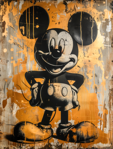Mickey gold von Cheeky Bunny, Malerei kaufen auf Singulart