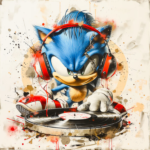 Sonic DJ by Cheeky Bunny, 회화 for Sale on Singulart