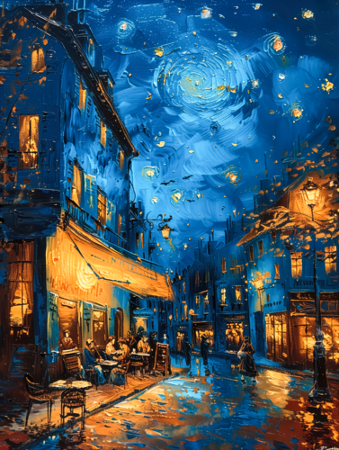 Night city di Cheeky Bunny, Pittura in vendita su Singulart