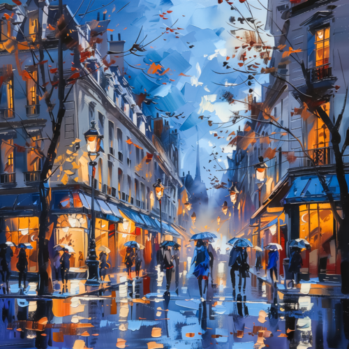 Night city von Cheeky Bunny, Malerei kaufen auf Singulart