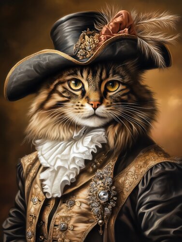 Musketeer Cat by Cheeky Bunny, Print for Sale on Singulart