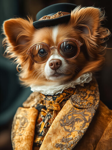 Fashion Chihuahua dog di Cheeky Bunny, Stampa in vendita su Singulart