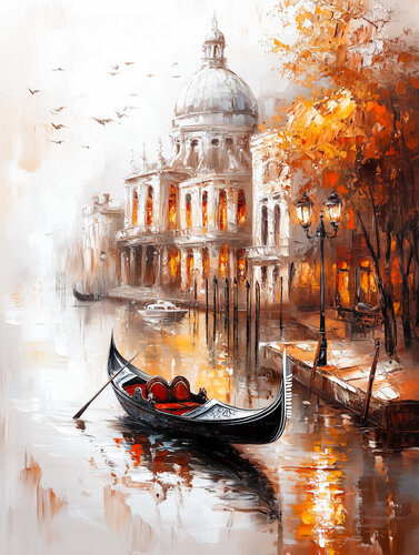 Romantic Venice by Cheeky Bunny, Painting for Sale on Singulart