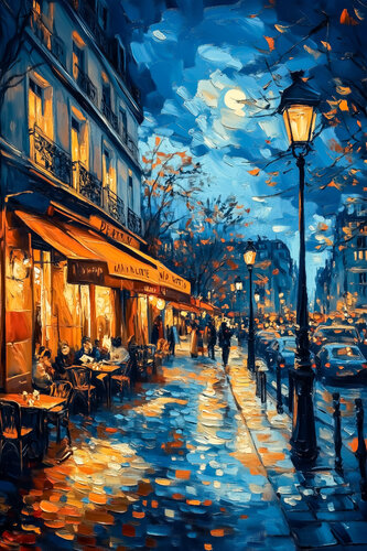 Night city by Cheeky Bunny, 회화 for Sale on Singulart