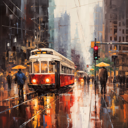 City by Cheeky Bunny, Painting for Sale on Singulart