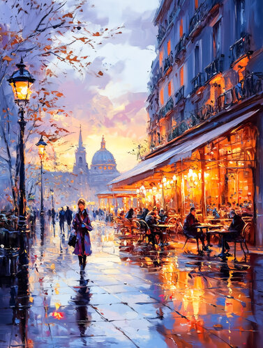 Lovely city by Cheeky Bunny, 회화 for Sale on Singulart