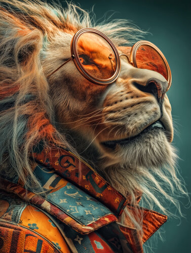 Fashion Lion by Cheeky Bunny, Print for Sale on Singulart