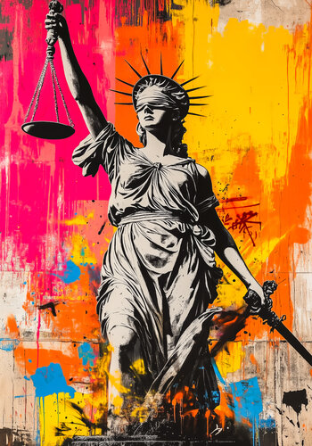 Goddess of Justice de Cheeky Bunny, Pintura a la venta en Singulart