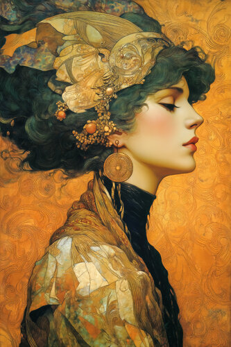 Lady in Gold di Cheeky Bunny, Pittura in vendita su Singulart