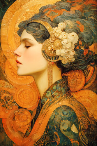 Lady in Gold 2 de Cheeky Bunny, Pintura a la venta en Singulart