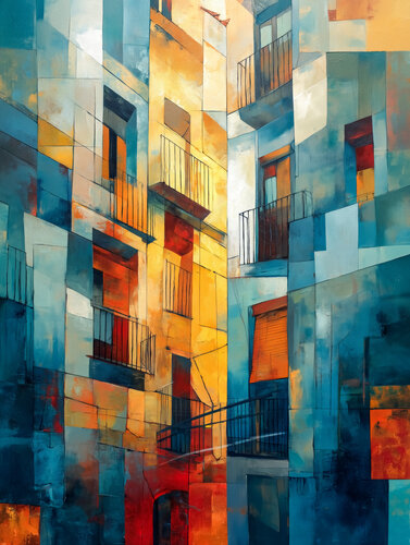 Barcelona city di Cheeky Bunny, Pittura in vendita su Singulart