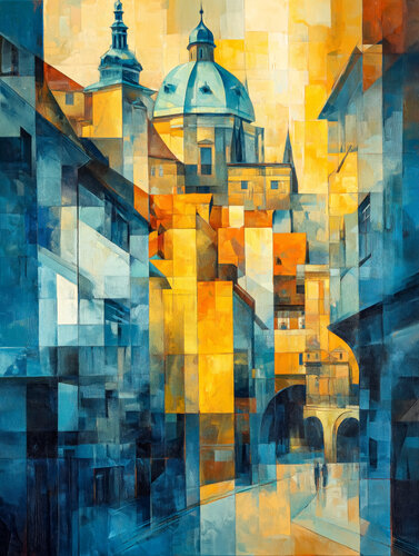 City of Prague par Cheeky Bunny, Peinture en vente sur Singulart