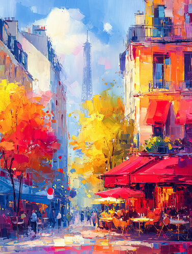 Paris in summer by Cheeky Bunny, 회화 for Sale on Singulart