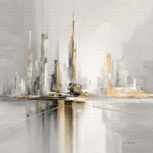 Beneath the Skyline par Cheeky Bunny, Peinture en vente sur Singulart