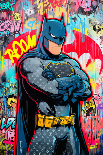 Angry Batman van Cheeky Bunny, Schilderij te koop op Singulart