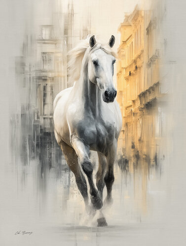 White elegance de Cheeky Bunny, Pintura a la venta en Singulart