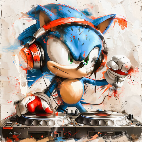 DJ Sonic by Cheeky Bunny, 회화 for Sale on Singulart