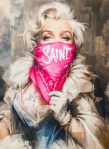 St. Marilyn baroque princess van Cheeky Bunny, Schilderij te koop op Singulart