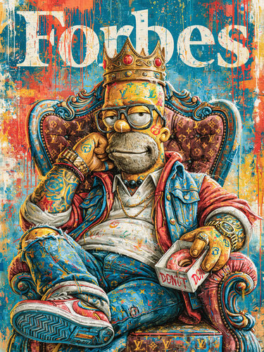 Long live the King! van Cheeky Bunny, Schilderij te koop op Singulart