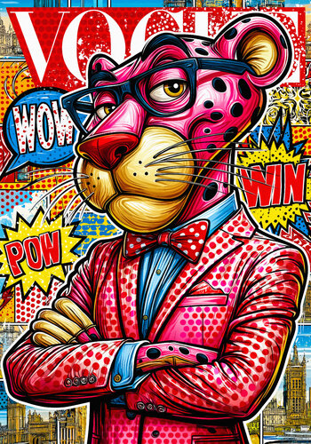 Pink Panther by Cheeky Bunny, Painting for Sale on Singulart