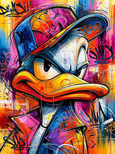 Donald portrait de Cheeky Bunny, Pintura a la venta en Singulart