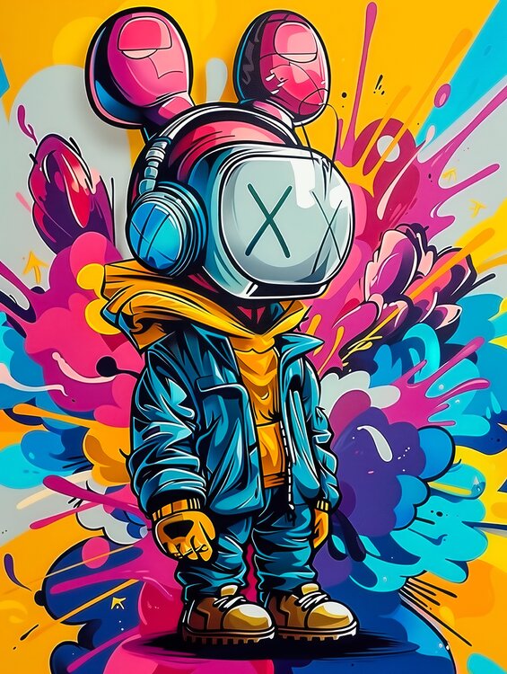 Graffiti rabbit Cheeky Bunny