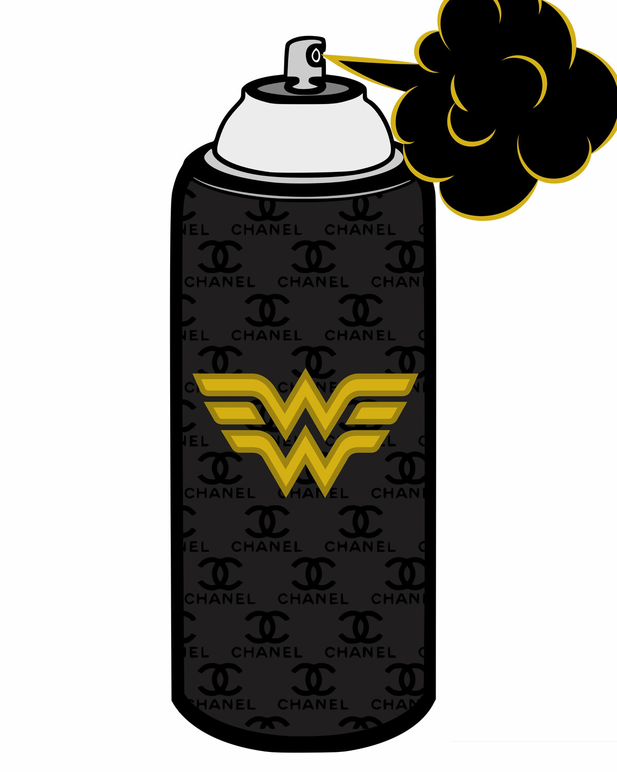 Chanel - unique ed. Wonder Woman Cheeky Bunny Originalgemälde zu verkaufen