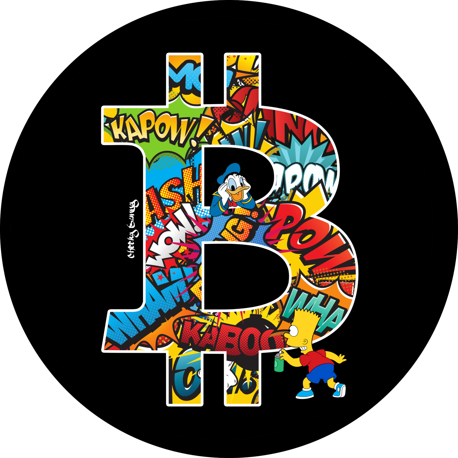 Bitcoin by Cheeky Bunny (2022) : Painting Ink on Canvas - Singulart