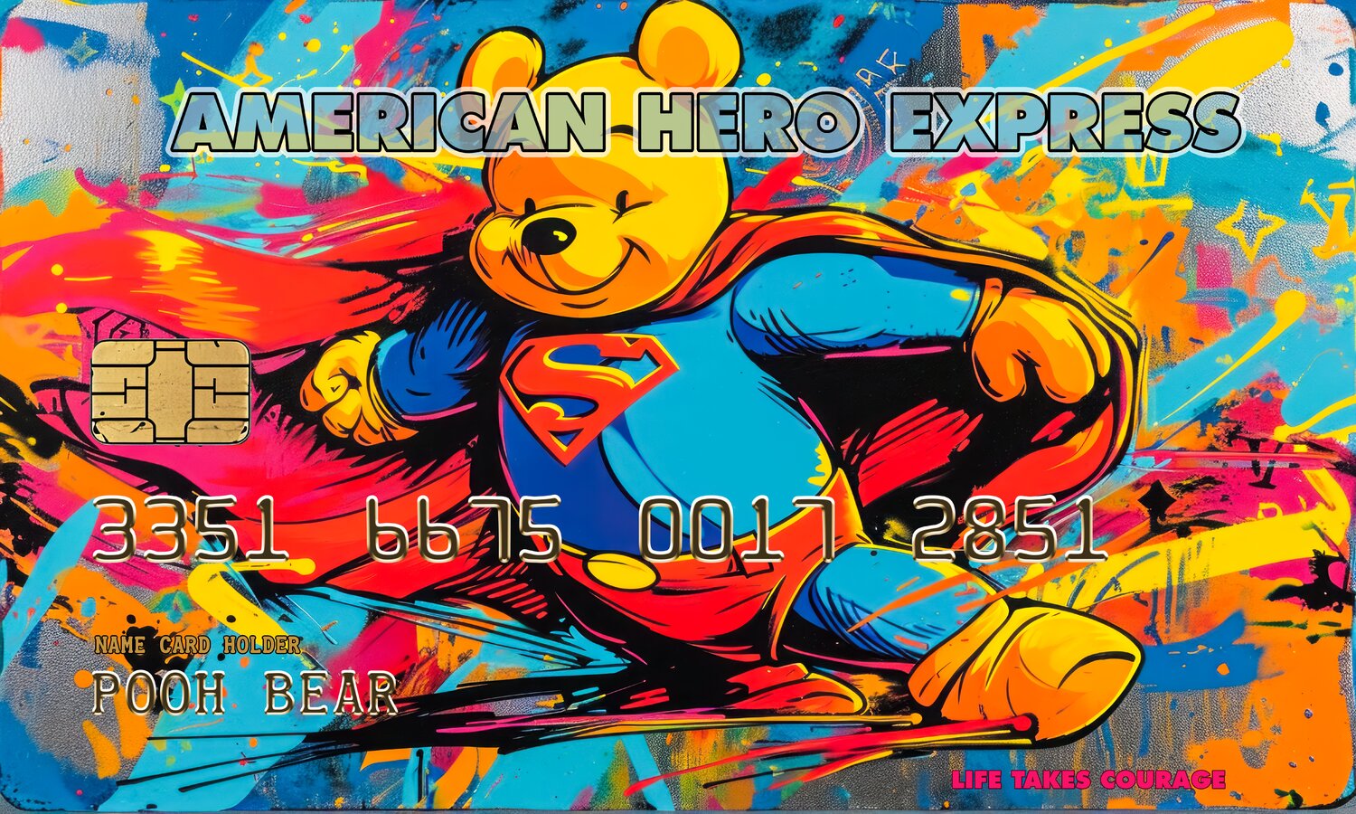 Pooh Bear Hero Credit Card Cheeky Bunny