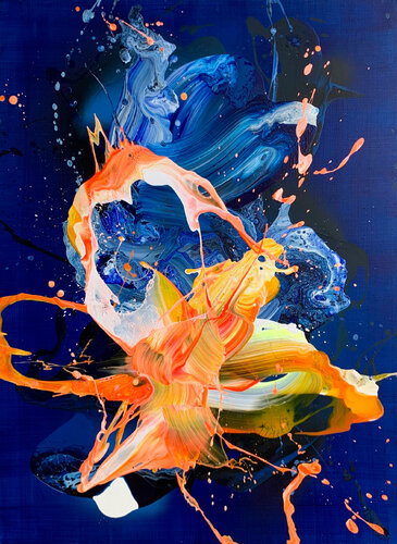 sunset in mykonos di Nikolaos Schizas, Pittura in vendita su Singulart