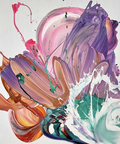 cyclamen blossom di Nikolaos Schizas, Pittura in vendita su Singulart