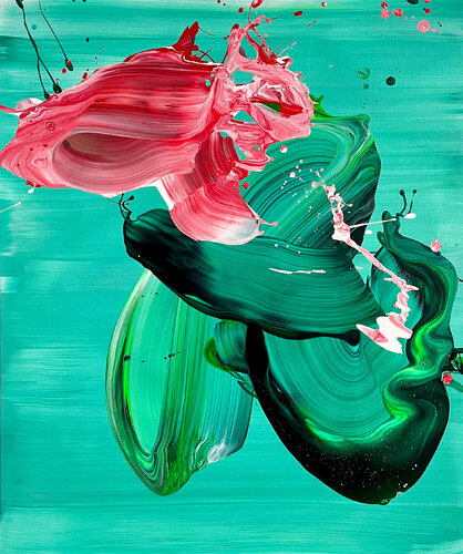 big green dream di Nikolaos Schizas, Pittura in vendita su Singulart