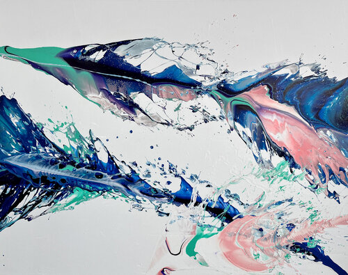 Deep blue sea in Amorgos van Nikolaos Schizas, Schilderij te koop op Singulart