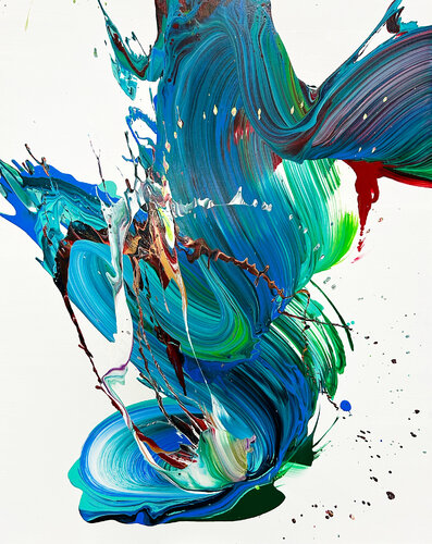 Blue power van Nikolaos Schizas, Schilderij te koop op Singulart