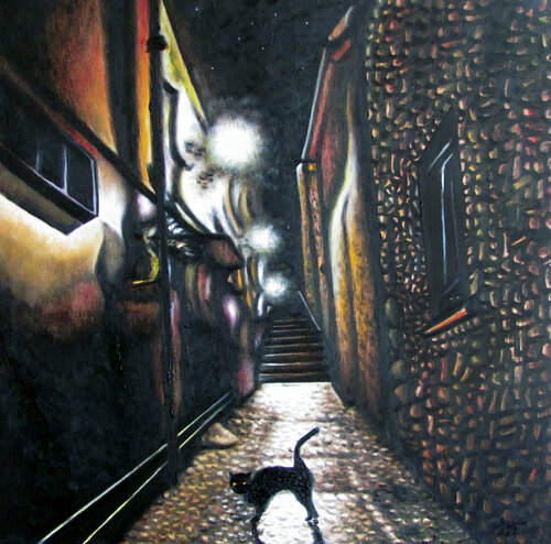 The Wildcats of Kilkenny van Preston M. Smith (Pms), Schilderij te koop op Singulart