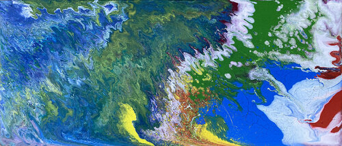 Cracks and the Crater and the Silver Spoon di Preston M. Smith (Pms), Pittura in vendita su Singulart