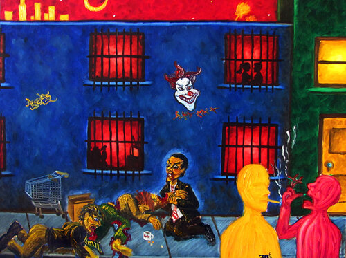 Los Angeles 2 (Eat The Poor) de Preston M. Smith (Pms), Pintura a la venta en Singulart