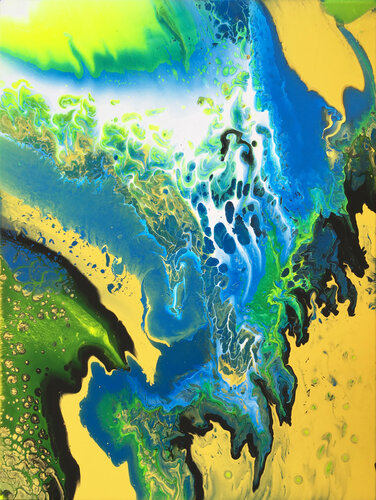 Neon Waterfall di Preston M. Smith (Pms), Pittura in vendita su Singulart