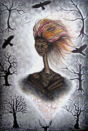 Magic Under The Moonlight van Preston M. Smith (Pms), Schilderij te koop op Singulart