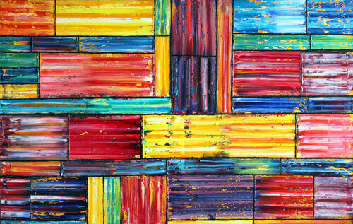 Cracks In The Wall van Preston M. Smith (Pms), Schilderij te koop op Singulart