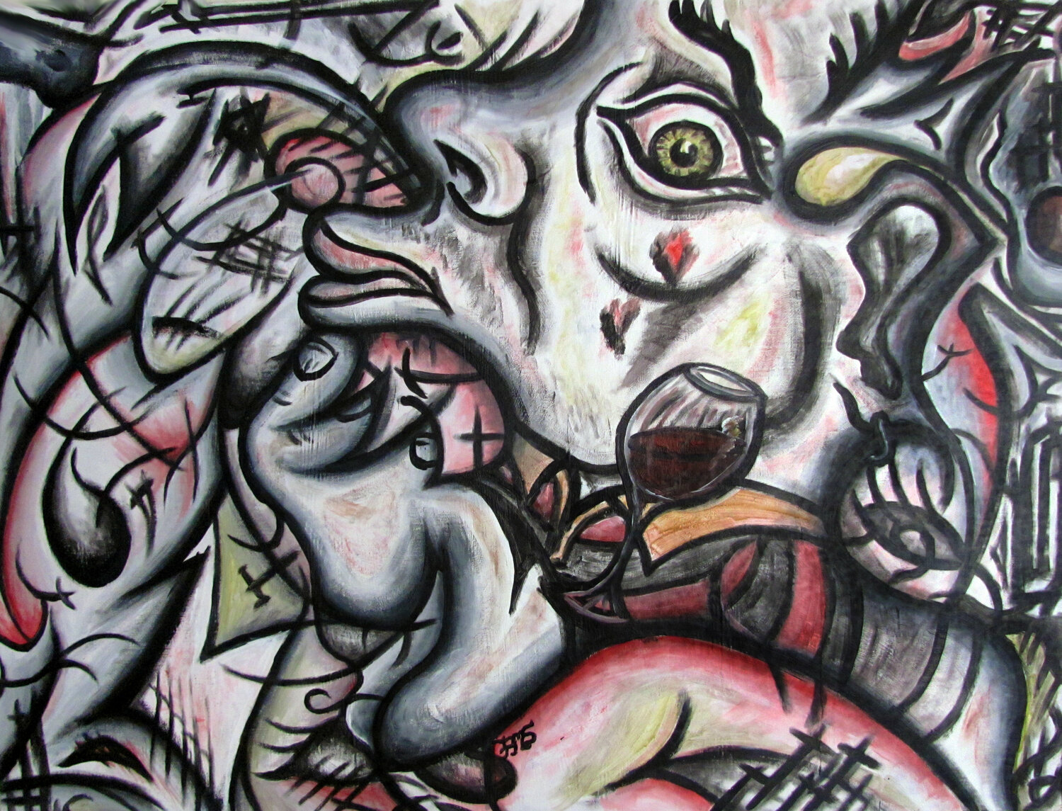 Waking Up In An Alleyway In Hollywood Preston M. Smith (Pms) Originalgemälde zu verkaufen