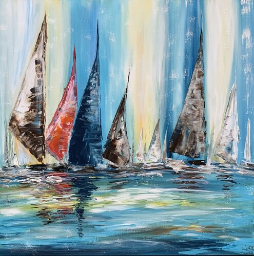 Segelboote 2 de Olya Jonas, Pintura a la venta en Singulart