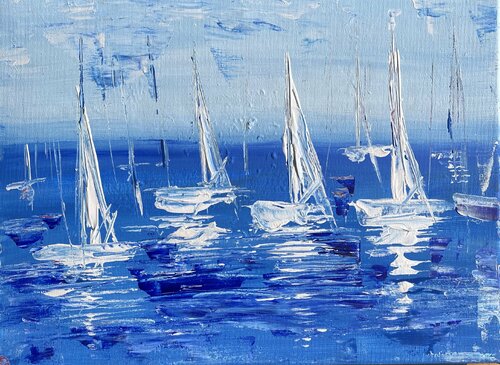Segelboote 8 de Olya Jonas, Pintura a la venta en Singulart
