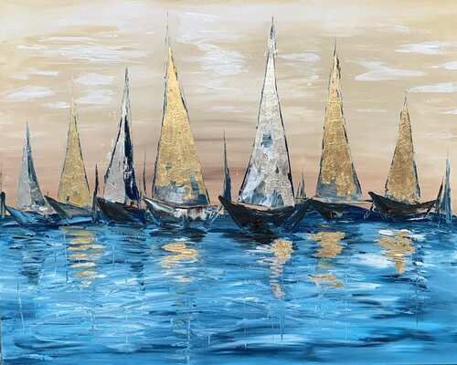 Segelboote 3 de Olya Jonas, Pintura a la venta en Singulart