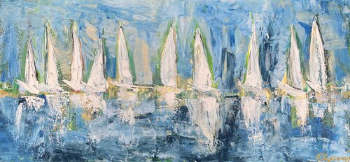 Segelboote 5 de Olya Jonas, Pintura a la venta en Singulart