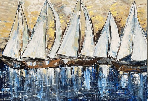 Segelschiffe 6 de Olya Jonas, Pintura a la venta en Singulart