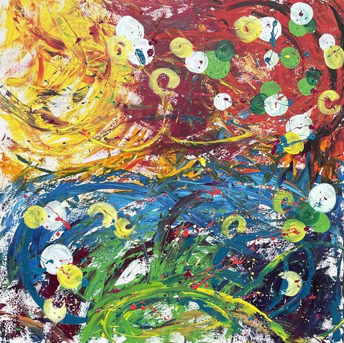 happy whirlwind de Olya Jonas, Pintura a la venta en Singulart